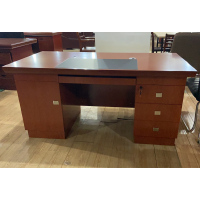 卡里鳄油漆木皮办公室办公桌1400*700*760mmKLE—MGZ71带抽屉带锁写字桌电脑桌书写台