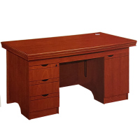 卡里鳄办公室办公桌油漆桌1400*700*760mmKLE—MGZ73贴木皮带抽屉带锁写字桌电脑桌书写台