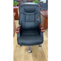 卡里鳄皮班台椅书房椅转椅KLE—DMY05实木四脚老板椅大班椅高靠背实木椅