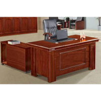 卡里鳄办公室办公桌班台桌KLE—TGZ77油漆木皮办公桌含移动小拖柜侧柜