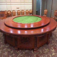 卡里鳄3米红色电动大圆桌酒店餐桌含16张椅子KLE—YYZ09食堂大圆桌餐桌宴会厅大圆桌餐桌酒店餐桌