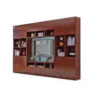 卡里鳄整体墙柜书柜书架KLE—MQG64高款一体式满墙背景柜组合柜