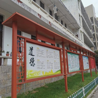 卡里鳄户外不锈钢立杆柱乡村文化宣传栏KLE—XCL04挂墙杆立柱杆公告栏企业校园文化栏
