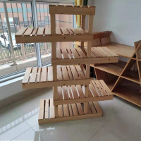 卡里鳄幼儿园实木置物架多层组合置物架KLE—MJ122落地植物架植物架搁物架