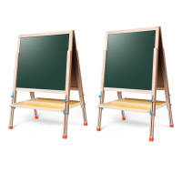卡里鳄可升降木质双面画架画板黑白板两面支架画板KLE—HBJ02儿童宝宝画板画架