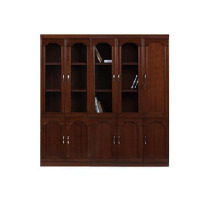 卡里鳄五门实木制作自由组合书柜200*40*200cm档案柜KLE—SD125书柜置物架带门办公室资料柜储藏柜书柜