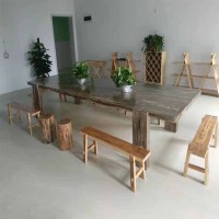 卡里鳄美术桌阅览桌培训桌木桌KLE—H1247原木桌美工桌操作桌按照每米计算价格