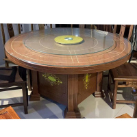 卡里鳄1米8手动大圆桌酒店餐桌食堂大圆桌餐桌宴会厅大圆桌餐桌酒店餐桌KLE—YYZ151