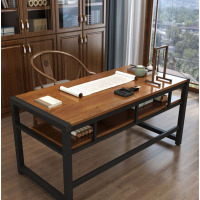 卡里鳄钢木写字书画桌书法桌国学馆桌书法桌带升降脚垫调节KLE—SFZY122