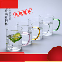 杯透明耐热套装大容量泡茶杯喝水杯子家用客厅带把牛奶啤酒杯