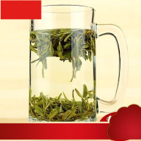 单层玻璃杯带把无盖办公室有手柄泡茶杯耐热家用大号水晶杯子