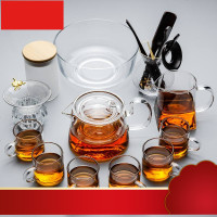 日式玻璃茶具功夫茶杯套装家用简约现代透明办公室会客泡茶壶