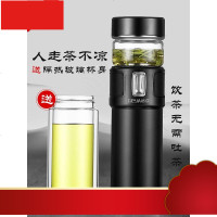 保温杯茶水分离泡茶杯子不锈钢男士便携大容量双层玻璃杯