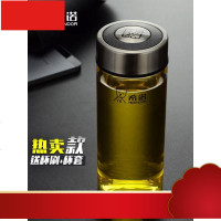 单层玻璃杯加厚 男士车载大容量茶杯女便携水杯耐高温杯子