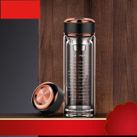 夫品牌旗舰店双层玻璃杯男士泡茶杯保温高档正品杯子透明水杯