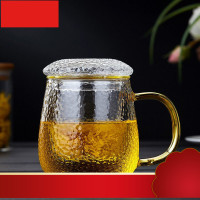 玻璃杯家用带把过滤网红泡茶杯子水杯女大容量茶水分离花茶杯