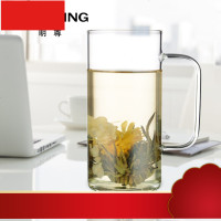 耐热玻璃杯带把泡茶家用加厚透明水杯带把手办公室单人花茶杯