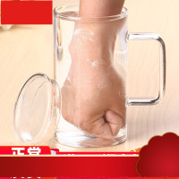 杯茶杯1000ml大容量透明喝水杯简约家用杯子男办公室带盖带把