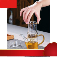 达加厚玻璃泡茶壶过滤冲茶器红茶泡简约办公室功夫茶具小号