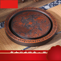 功夫茶具大茶盘茶海茶台陶瓷简约家用圆形茶托盘小号储水干泡