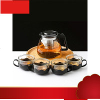 壶5件套 耐热玻璃茶壶家用过滤养生茶水壶套装冲泡花茶器茶具