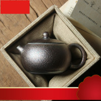 旭西施壶 柴烧天目建盏茶壶 手工球孔泡茶器陶瓷窑变功夫茶具