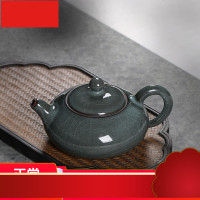 青瓷手工哥窑铁胎石瓢壶茶壶功夫茶具一壶两杯家用陶瓷壶单壶