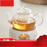 创意蜡烛加热陶瓷底座温茶炉保温耐热玻璃煮茶器水果茶壶套装