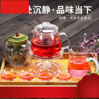 茶具套装花茶壶玻璃耐热蜡烛煮茶器加热花茶杯下午茶水果茶壶