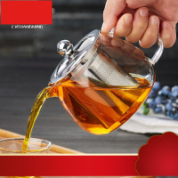 明 玻璃过滤花茶煮茶烧水壶大小茶壶套装 加厚功夫泡茶壶茶具