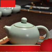 汝窑茶具茶壶天青单壶开片可养汝瓷陶瓷功夫家用茶道泡茶器