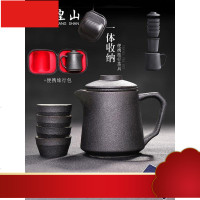 茶具套装家用功夫茶具陶瓷过滤茶壶户外便携包快客杯一壶四杯