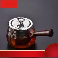 花梨木玻璃茶壶耐热花茶壶加厚泡茶器不锈钢过滤功夫茶具家用
