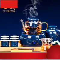 煮茶器玻璃茶壶茶具套装陶瓷蒸茶器电陶炉全自动家用普洱泡茶