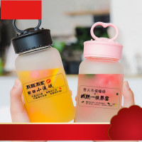 女学生韩版可爱ins网红水杯男夏天便携森系创意潮流玻璃杯小