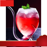 同款吸血鬼杯子网红玻璃杯透明吸管杯家用水杯鸡尾酒杯香槟杯