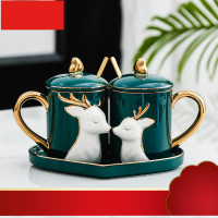 爱 创意个性喝水杯陶瓷马克杯情侣对杯套装生日礼品结婚杯子