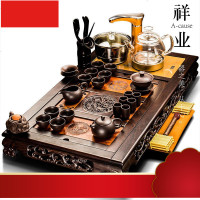 黑檀实木茶盘茶具套装紫砂整套功夫办公室会客全自动一体家用
