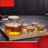 加厚玻璃茶壶过滤泡茶壶凉冷水壶耐热花茶壶水杯茶具套装