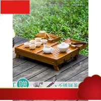 便携式紫砂青花瓷旅游户外车载旅行茶具套装包功夫带茶盘整套