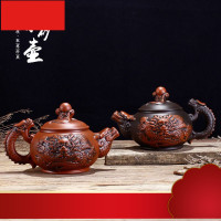 紫砂壶原矿仿古壶大号龙壶手工壶泡茶壶大容量家用茶具