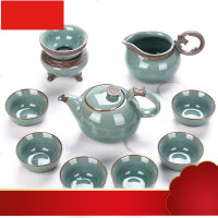 开片瓷器哥窑陶瓷整套功夫茶具套装礼盒装家用茶壶茶杯送礼