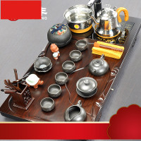 陶瓷紫砂功夫茶具套装家用简约现代茶杯整套中式复古实木茶盘