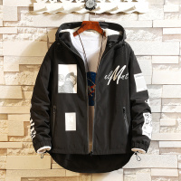 YUANSU古宾哲加绒外套男2019秋冬季新款男士加厚连帽夹克韩版帅气男外衣夹克