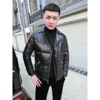 YUANSU柏商v2020港风男士亮面翻领棉服夹克冬季机车服棉衣加棉外套潮牌夹克
