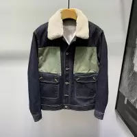 YUANSU2020冬季新款男士拼接加绒加厚休闲牛仔夹克潮流百搭工装棉袄外套夹克