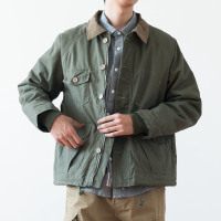 YUANSU友町 冬季 日系复古灯芯绒领多口袋工装狩猎加绒夹克男潮外套夹克