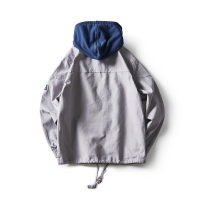 YUANSU夹克男宽松韩版潮流帅气学生连帽褂子春秋青少年百搭工装外套夹克