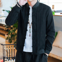 YUANSU男士外套秋季2020新款个性潮牌中国风男装夹克帅气潮流唐装棒球服夹克