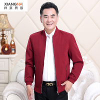 YUANSU中老年人男士保暖上衣土外套夹克开衫爸爸喜公公结婚礼服宴秋冬季夹克